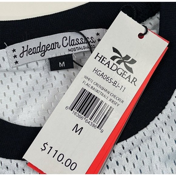 Nipsey Hussle #60 Crenshaw Headgear Classics Men Medium White Checkered Jersey - Picture 7 of 11